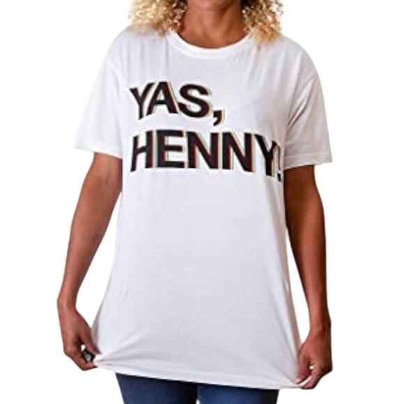 QUEER EYE White YAS Henny Tee Size Large New w/ Tag Factory Sealed MSRP $30 SOO - Picture 1 of 10
